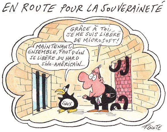 Dessin: Souveraineté numérique : les ministères sommés de réduire leurs dépendances